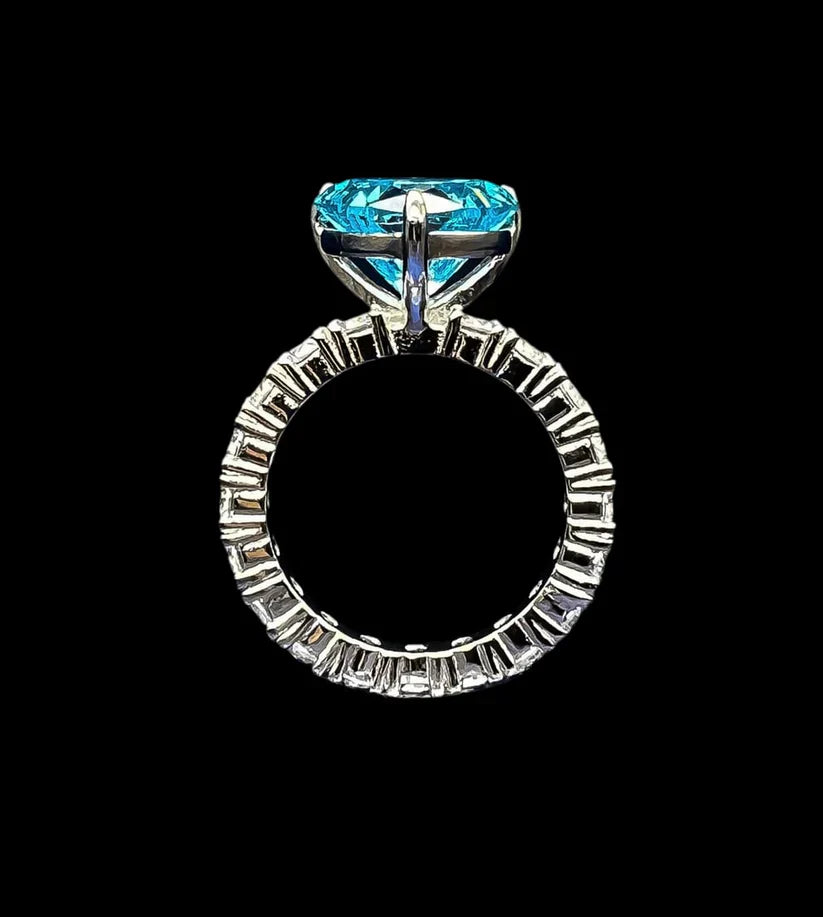 Open media 1 in modal Open media 2 in modal Open media 3 in modal Open media 4 in modal Blue Stone Adjustable Heart Ring with Premium Light Box 💙