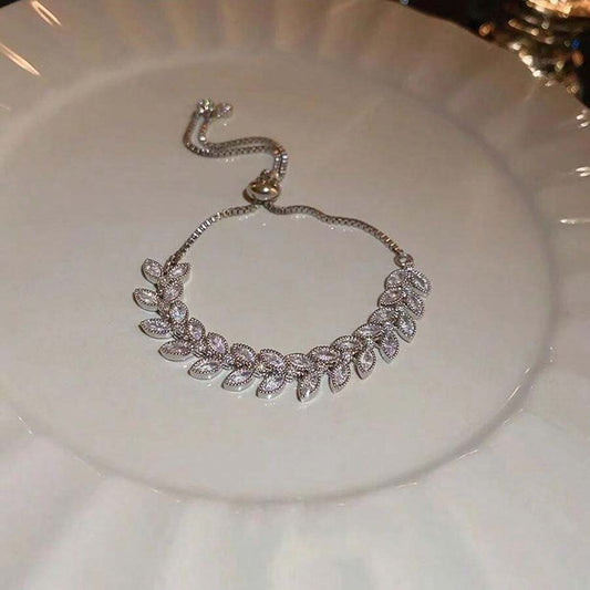 18K White Gold Plated Tennis Bracelet