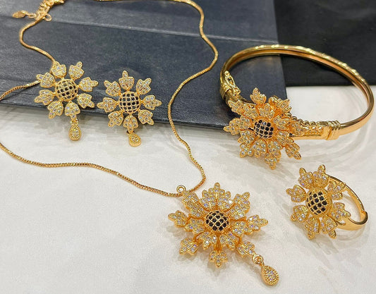 Gold locket set