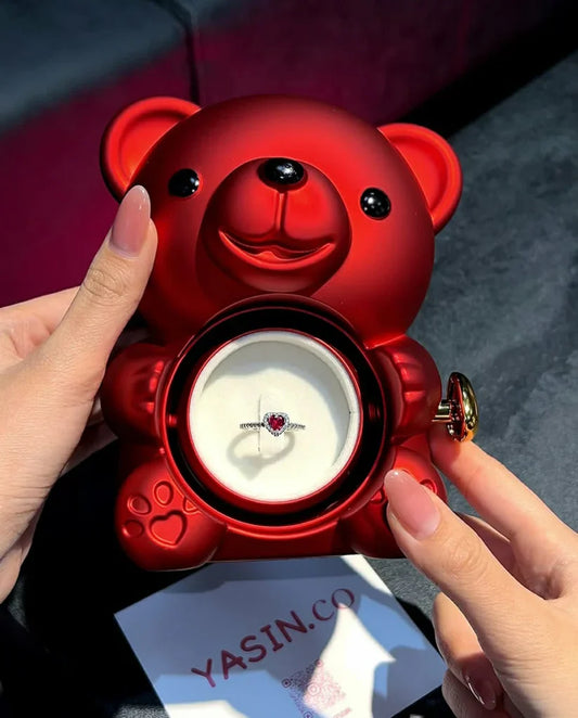 Elegant Teddy Box With Premium Heart Ring 💖(Advanced Only)
